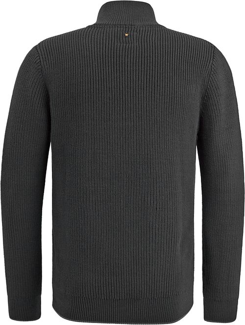 PME Legend Knitted Half Zip Pullover Cable Schwarz Product / Achterkant