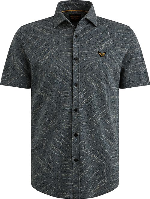 PME Legend Short Sleeve Overhemd Print Dark Slate Product