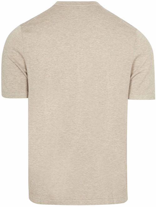 Profuomo T-Shirt In Maglia Beige Product / Achterkant