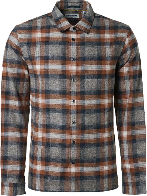 Camicia No Excess a quadri caramello Product