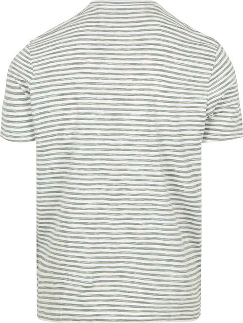 No Excess T-Shirt w paski zielony Product / Achterkant