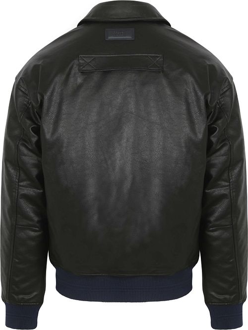 Scotch and Soda Faux Leather Bomberjack Zwart Product / Achterkant