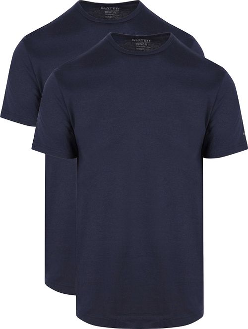 Slater 2-pack Basic Fit T-shirt granatowy Product