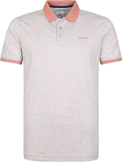 State Of Art Polo Impression Gris Rouge Product