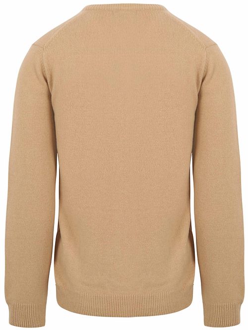 Suitable sweter z wełny z dekoltem w serek beżowy Product / Achterkant
