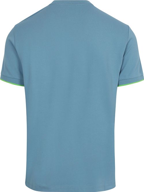 Sun68 Pique T-skjorte Fluo Stripe Blå Product / Achterkant