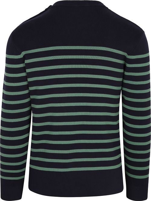 Sweter Armor-Lux Groix w granatowo-zielone paski Product / Achterkant