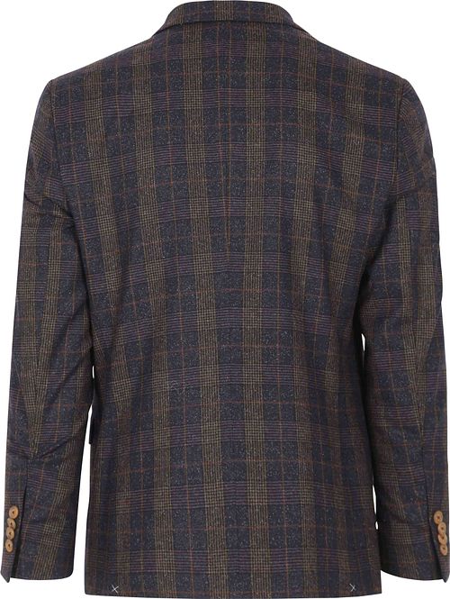 Suitable Prestige Colbert Deloro Ruit Donkerblauw Product / Achterkant