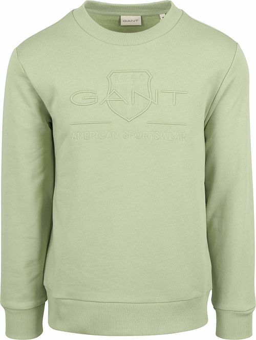 Gant Pullover Embossed Logo Vert Clair Product