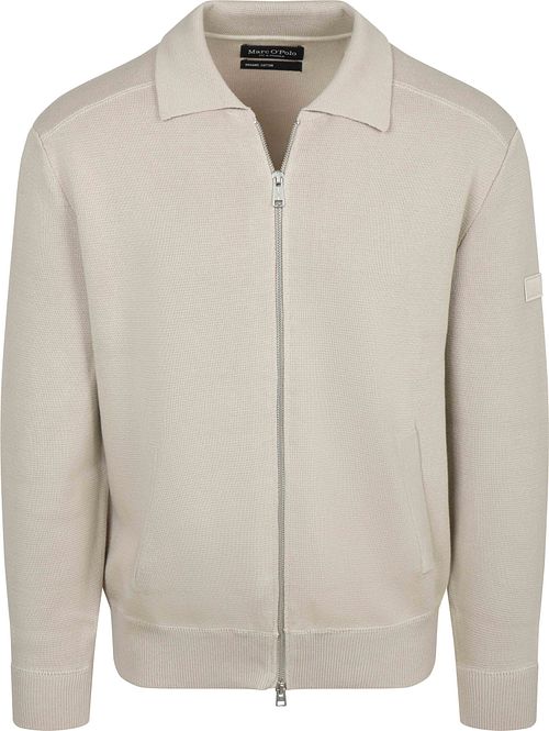Marc O'Polo Cardigan Zip Grey Silk