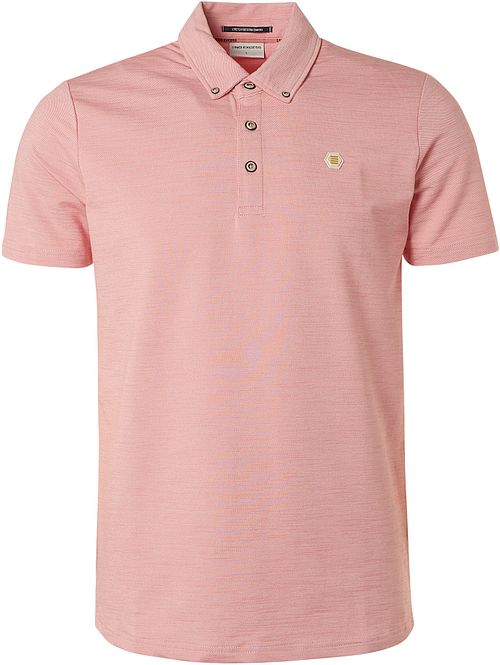 No Excess Polo Pique Melange Pink Product