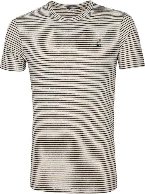 No Excess T Shirt Streifen Yarn Dye Beige Product