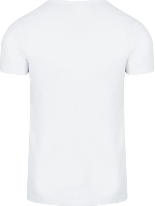 Suitable Otaru T-Shirt Brede Ronde Hals Wit 2-Pack Product / Achterkant