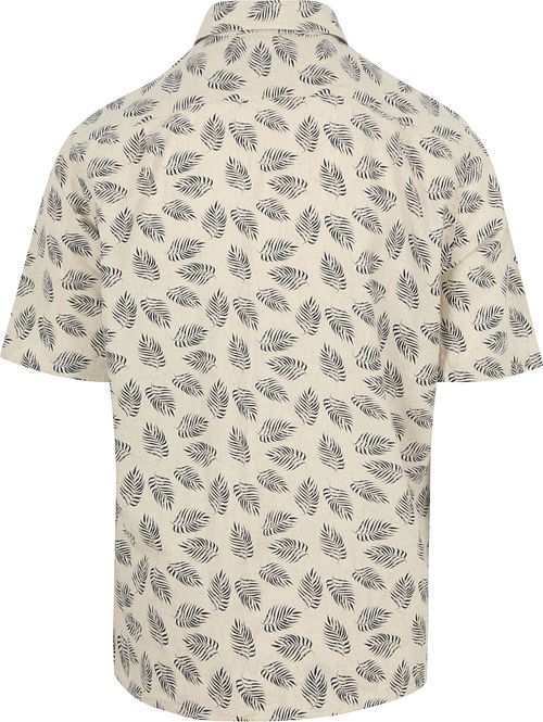 Suitable Short Sleeve Overhemd Linnen Sheng Blauw Product / Achterkant