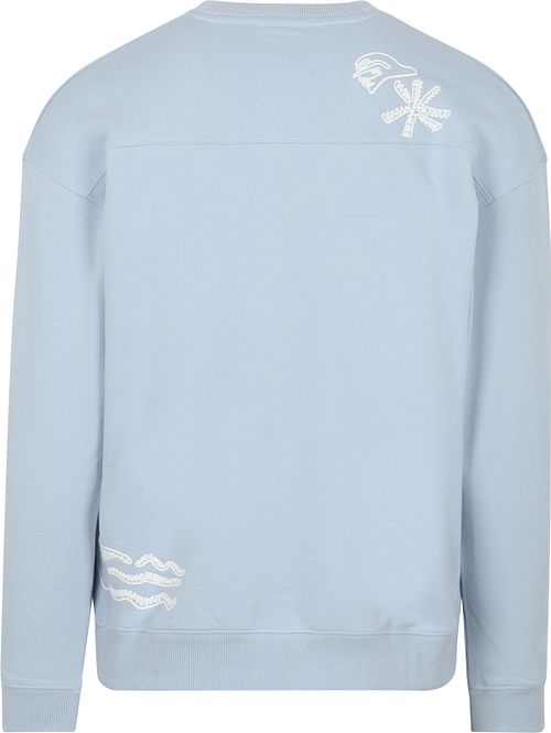 Sweter Scotch and Soda z haftem, jasnoniebieski Product / Achterkant