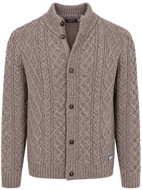 Sweter wełniany NZA Cable w kolorze taupe Product