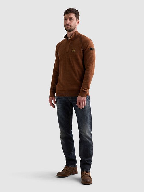PME Legend Half Zip Maglione Rib Arabian Spice