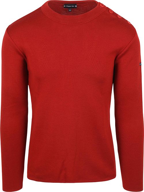 Armor-Lux Marin Goulenez Trui Merinowol Rood Product