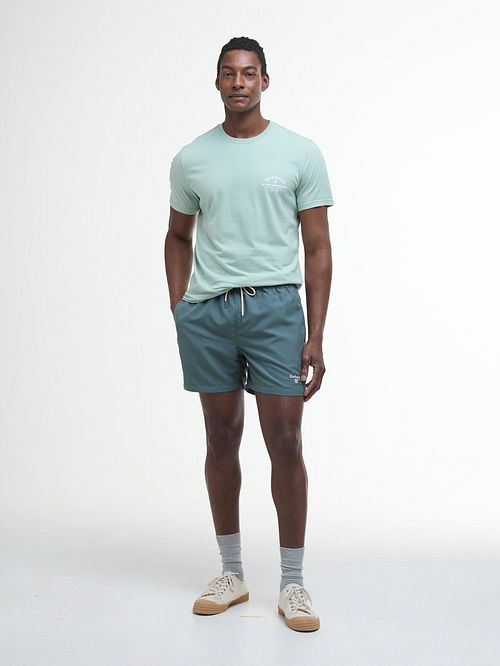 Barbour Badshorts Med Vintage Teal-Logga Model / Voorkant