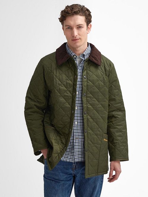 Barbour Liddesdale Quilt Verde Model / Voorkant