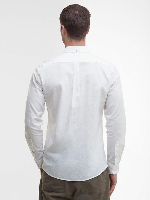 Barbour Skjorta Nelson Tailored Vit Model / Achterkant
