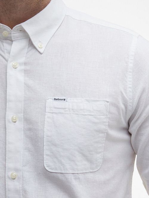 Barbour Skjorte Nelson Skræddersyet Hvid Model / Detail