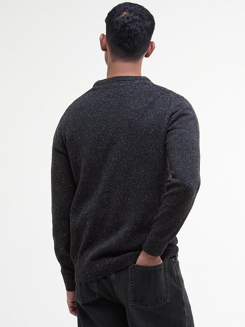 Barbour Sweter z jagnięcej wełny czarny Model / Achterkant