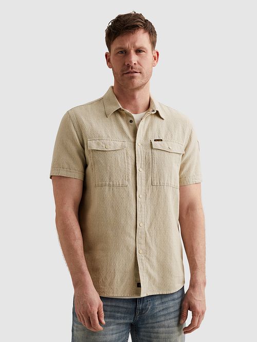 Camicia a maniche corte PME Legend beige Model / Voorkant