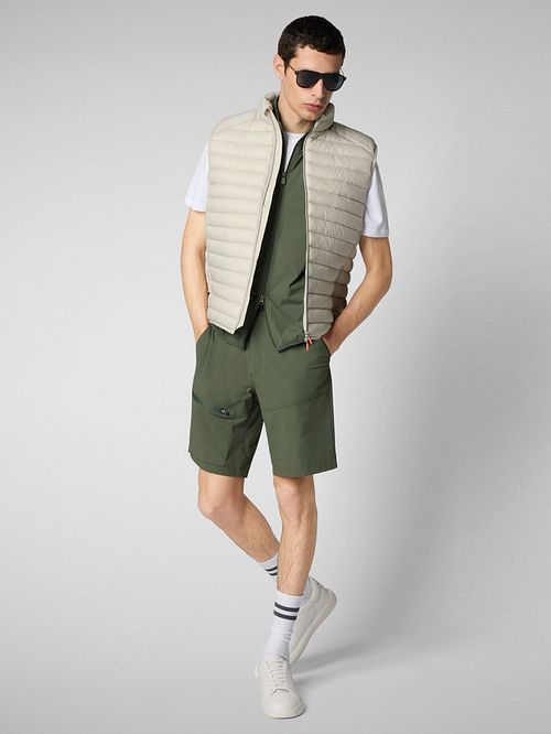 Save The Duck Bodywarmer Adam Lichtbeige Model / Voorkant