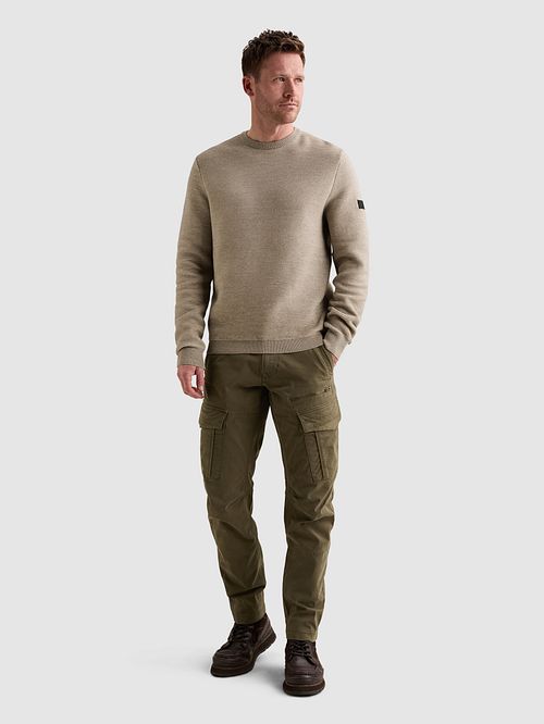 PME Legend Rib Structure Pullover Beige
