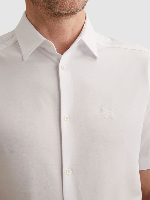 Camicia Vanguard a maniche corte in jersey bianco Model / Detail