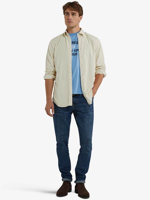 Camicia McGregor in velluto a coste ecru Model / Voorkant