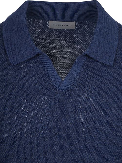 Suitable Polo Riva Bean Linne Bomull Marinblå Product / Detail