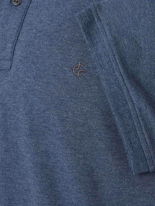 CASAMODA Polo Stretch Melerad Marinblå Product / Detail