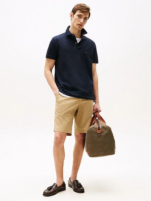 Tommy Hilfiger Pikétröja Regular Mörkblå Model / Voorkant
