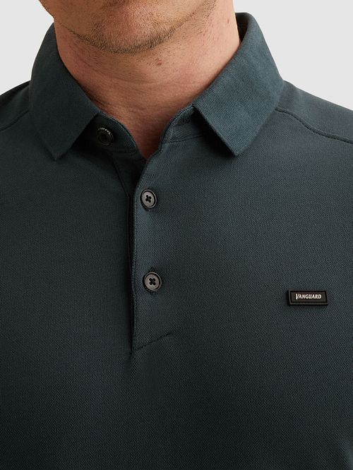Vanguard Piqué Poloshirt Midnight Marine Model / Detail