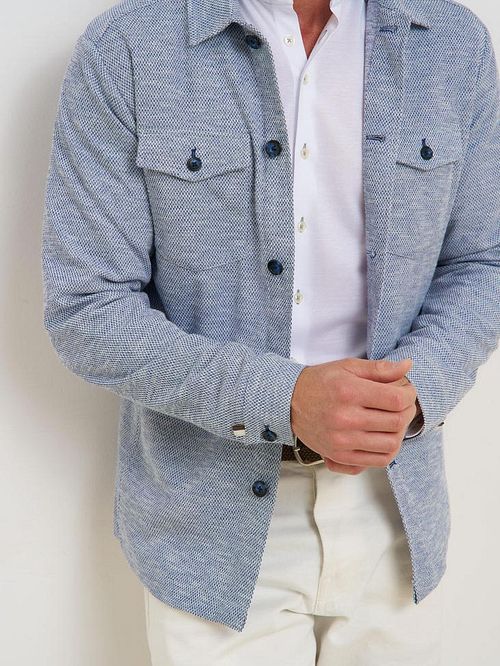 R2 Overshirt Blå Model / Voorkant