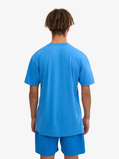 Colorful Standard T-shirt i Stillehavet Blå Model / Achterkant