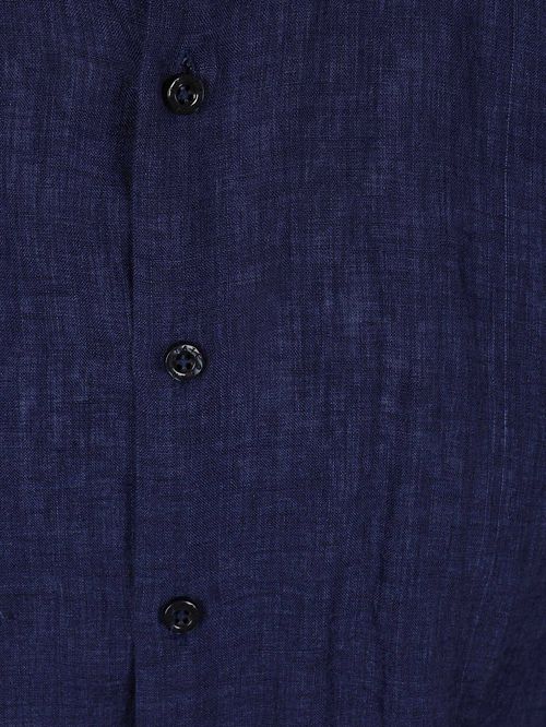 State Of Art Hemd Leinen Navy
