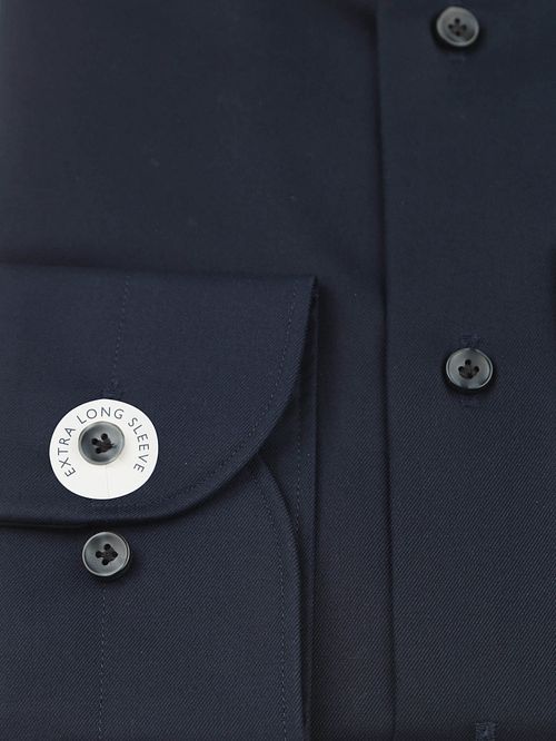 Profuomo Twill Hemd Extra Lange Mouwen Navy Product / Detail