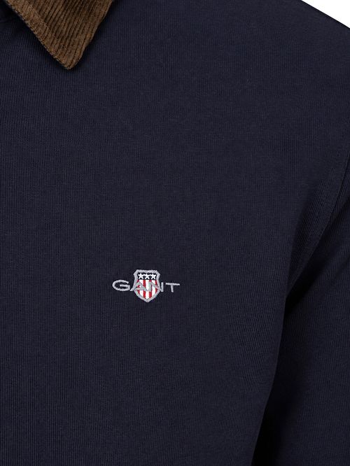Gant Rugger Shield Corduroy Polo Marineblauw