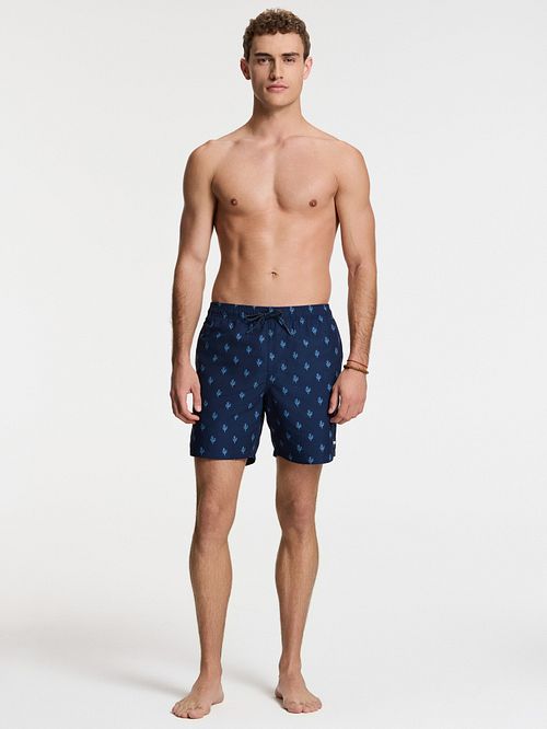 Shiwi Zwembroek Mike Sketched Coral Navy Model / Voorkant