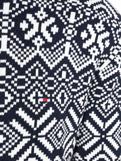 Tommy Hilfiger Fairisle Pull Imprimé bleu marine