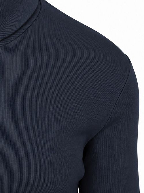 Marc O'Polo Pull Col Roulé Bleu Marine