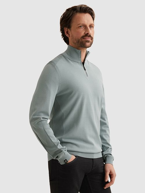 Vanguard Pullover Demi-Zip Bleu Model / Zijkant