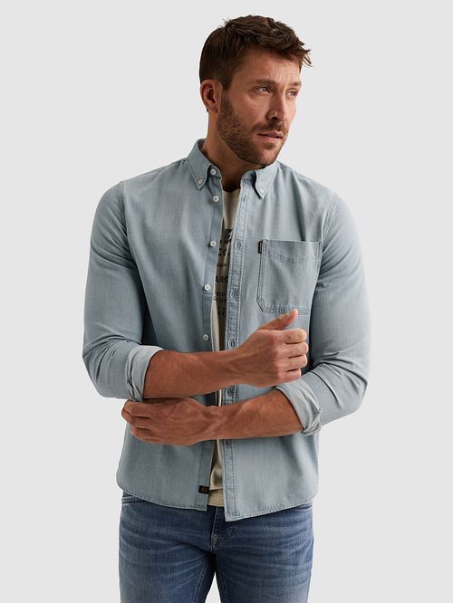 PME Legend Camicia Denim Light Blue Model / Voorkant