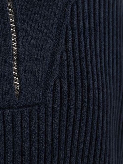 Suitable Half Zip Pullover Sailor Wool Blend Navy