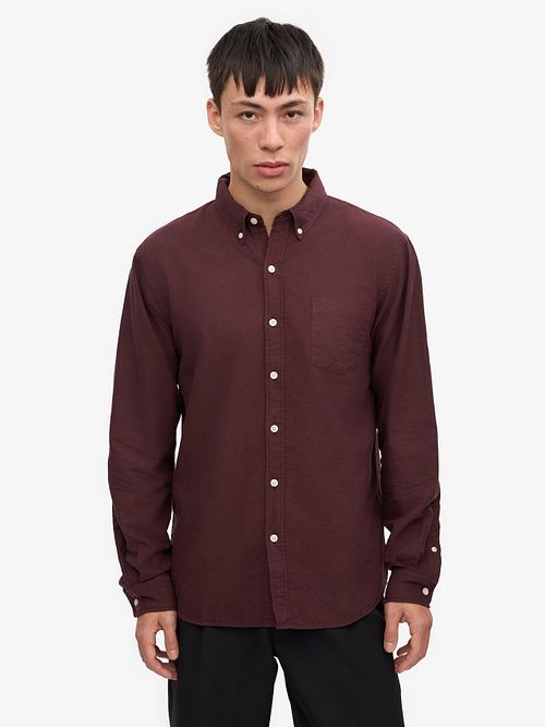 Colorful Standard Overhemd Bordeaux Model / Voorkant