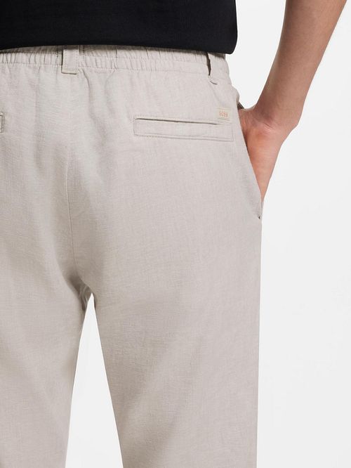 BOSS Chino Sanderson Linen Blend Ecru Model / Detail
