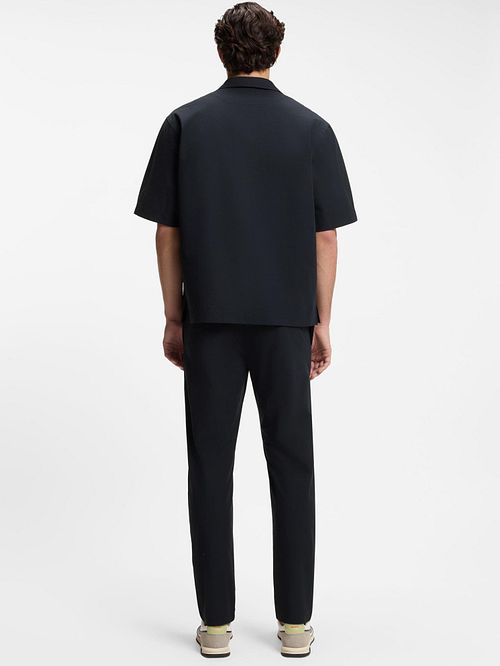 BOSS Chemise Lapisy Seersucker Marine Model / Achterkant